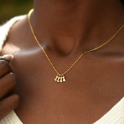 1-8 Initials Tiny Heart Charm Necklace