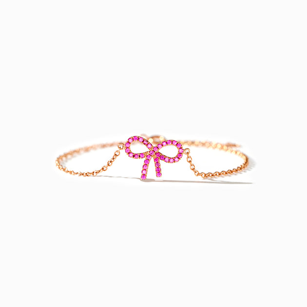 Storyjewellery Pink Pavé Bow Bracelet display picture 1