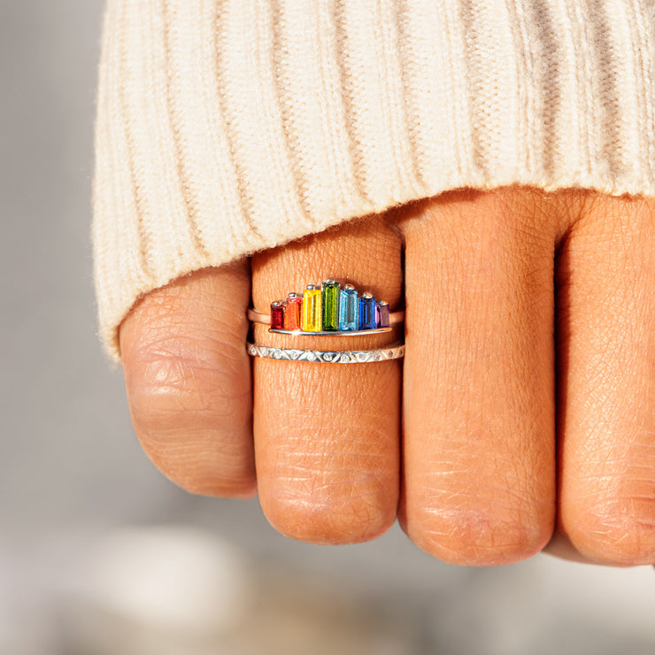 I Would Change The World For You Rainbow Ring