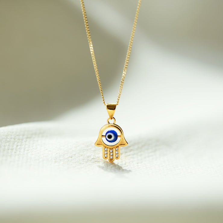 Hamsa Evil Eye Necklace