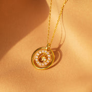 Mother Daughter Encircled Heart Necklace