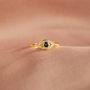 Always Protected Golden Evil Eye Ring