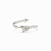 Sterling Silver Ring-Direction Over Speed Arrow 