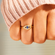 Always Protected Golden Evil Eye Ring
