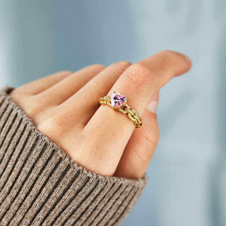 Heart And Link Ring