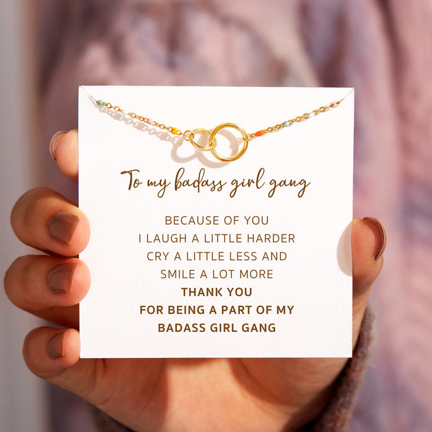 Badass Girl Gang Interlocking Friendship Bracelet-Christmas Gift - Main Image