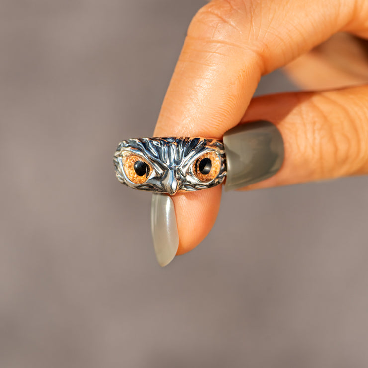 Storyjewellery Vintage Owl Ring In Silver
