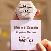 Mother&Daughter Together Forever Panda Ring Set