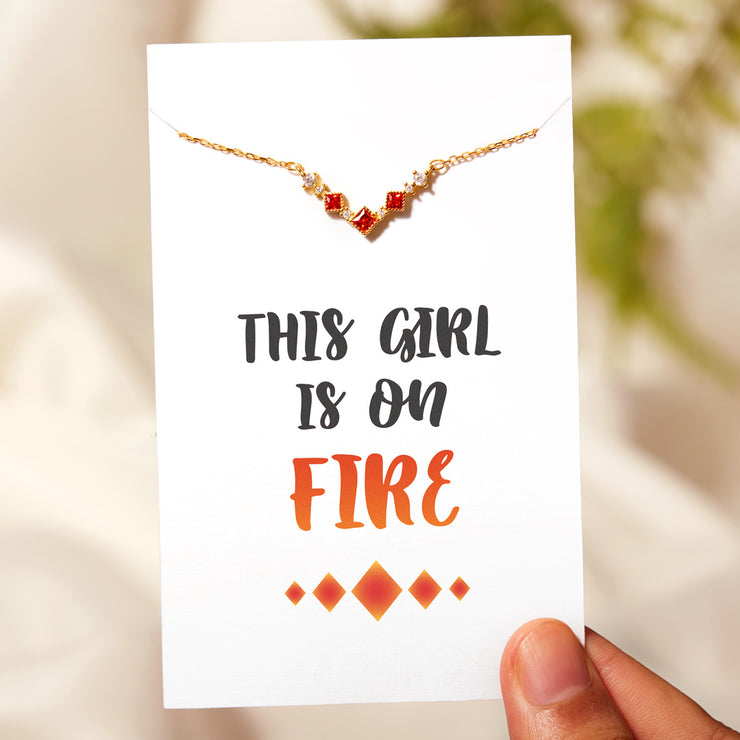 Flame Necklace - This Girl Is On Fire 