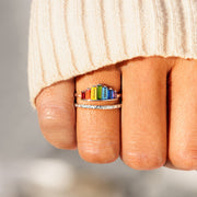 Look For Rainbows Double Band Rainbow Ring