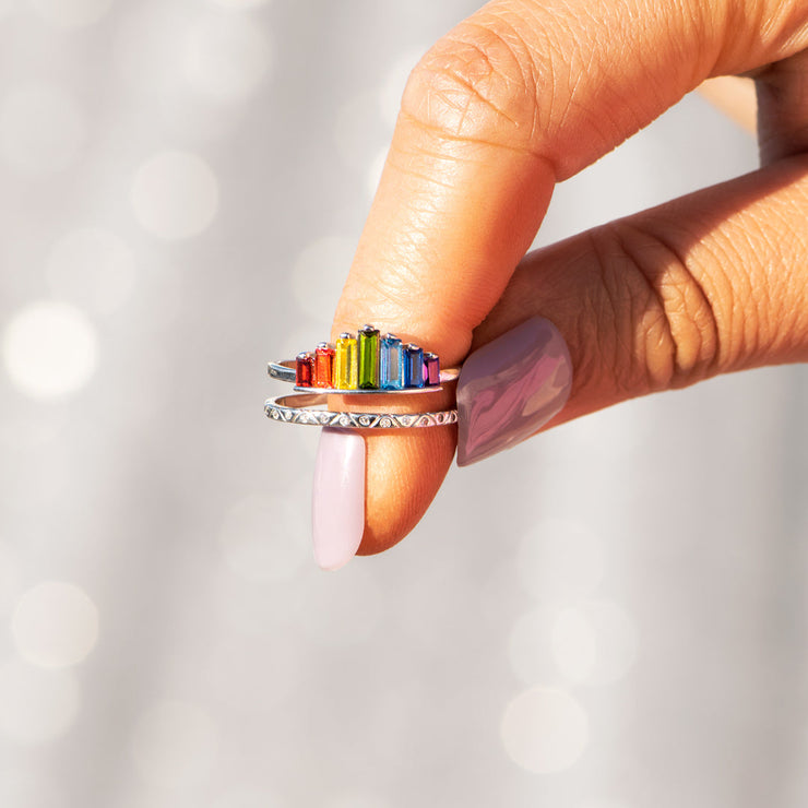 Seven Colors Matching Rainbow Ring
