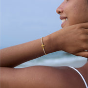 Blessed Friends Matching Crystal Band Cross Bracelet