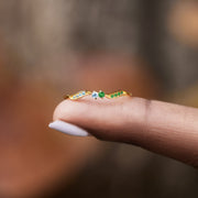 High Tide Or Low Tide Personalized Double Stone Wavy Promise Ring