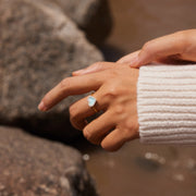 To My Best Friend Heart-Shaped Green Enamel Ring