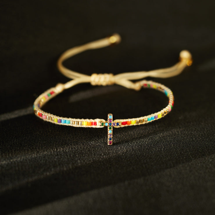 Pave Cross Bracelet