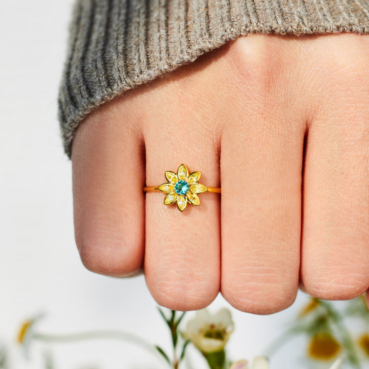 Golden Flower Ring