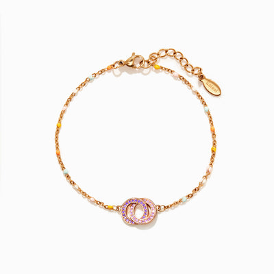 Mother & Daughter Dainty Chain Linking Circles Bracelet