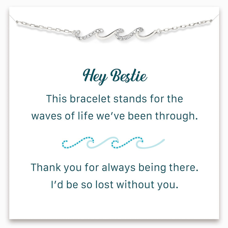 Best Friend Gifts-I'd Be So Lost Without You Wave Friendship Bracelet