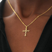 Knotty Cross Necklace