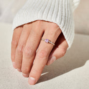 Pink Sapphire Square Ring