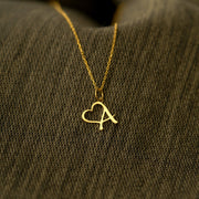 Heart-Shape Initial Necklace