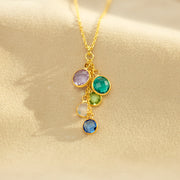 1-8 Birthstones Cascade Necklace