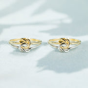 An Unbreakable Bond At Hearts Two-Tone Double Knot Ring