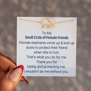 Small Circle Of Female Friends Matching Elephant Bracelet