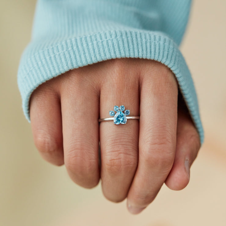 For My Best Friend Dog Paw Ring