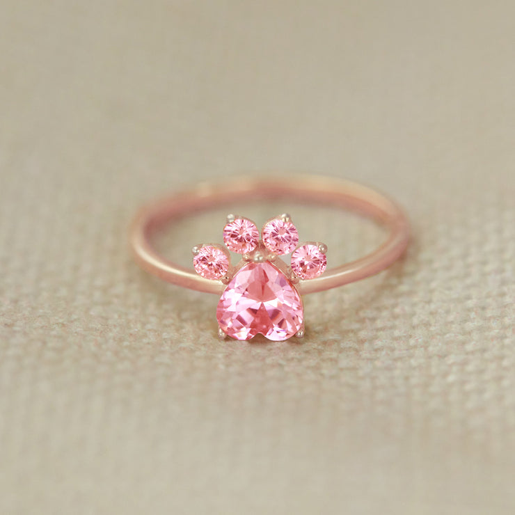 For My Best Friend Dog Paw Ring