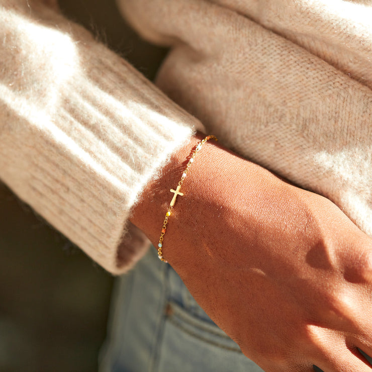 Christian Gifts For Friends-A Sweet Friendship Refreshes The Soul Cross Bracelet