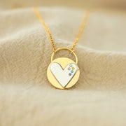 1-18 Birthstone Heart Pendant Necklace