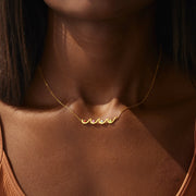 1-6 Birthstones Wave Necklace