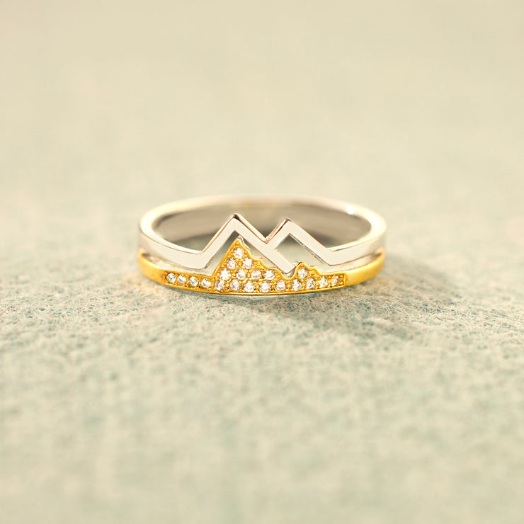 Be Unshakable Two Tone Mountain Ring