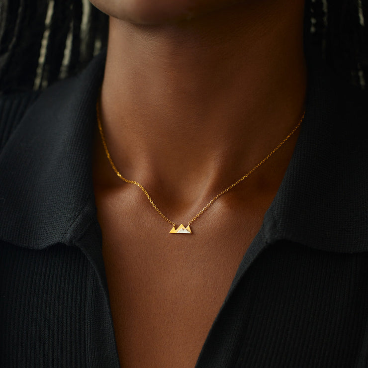 Two Toned Mountain Necklace