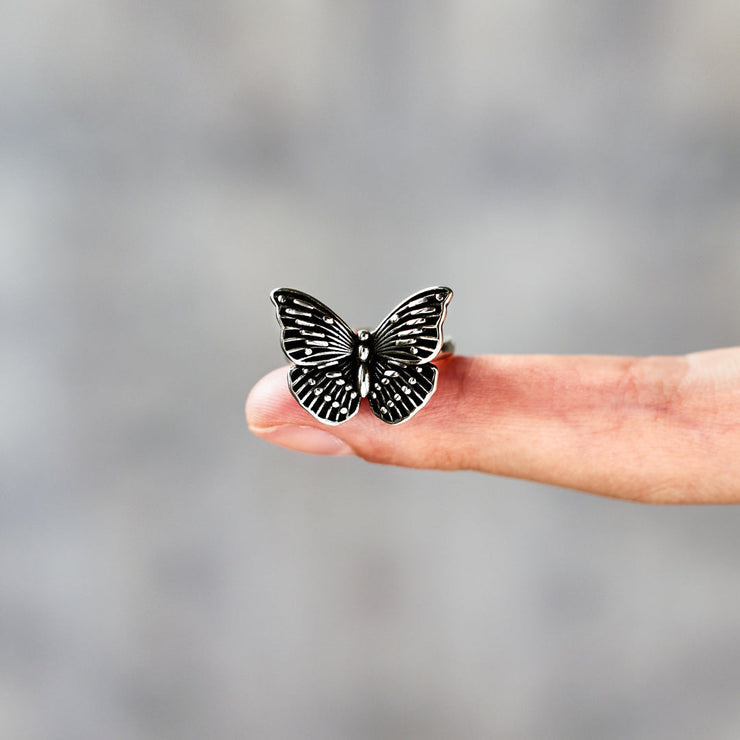 Black Butterfly Ring