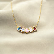 1-8 Teardrop Birthstone Necklace