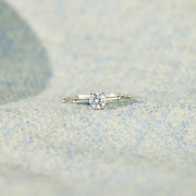 Minimalist Round Cut Promise Ring