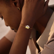 The Cat Mother Custom Crystal Paw Bracelet