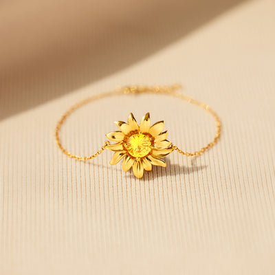 A Ray of Fucking Sunshine Golden Sunflower Bracelet