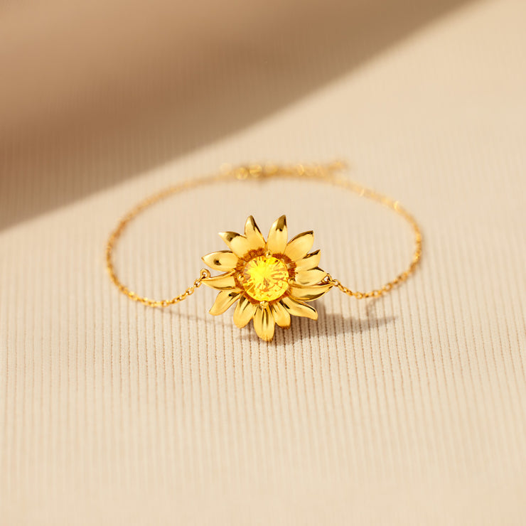 A Ray of Fucking Sunshine Golden Sunflower Bracelet