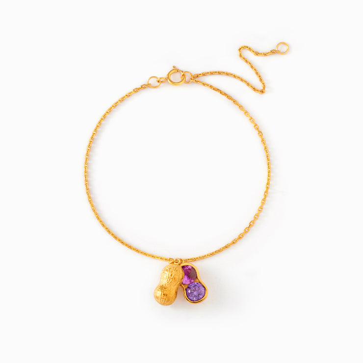 2-3 Birthstone Peanut Bracelet