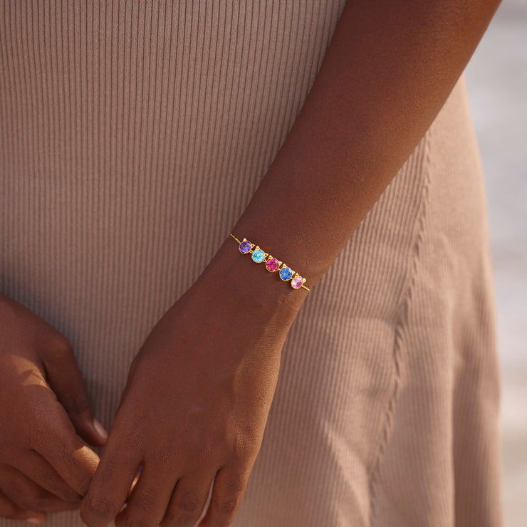 The Cat Mother 1-8 Birthstone Pet Head Bracelet