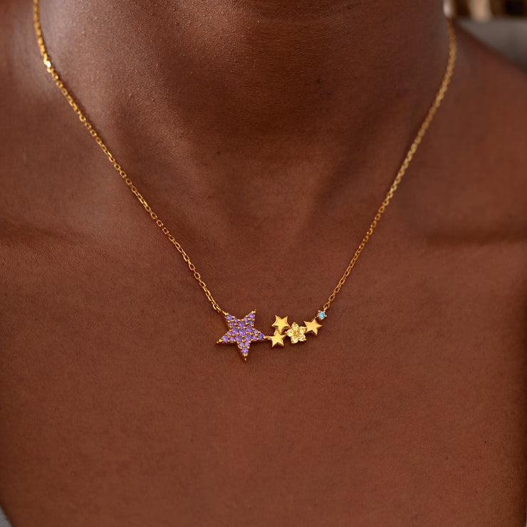 1-8 Star Birthstone Necklace