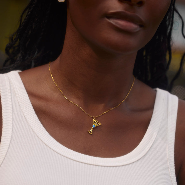 Cocktail Birthstone Necklace