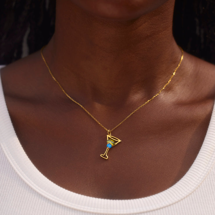 Cocktail Birthstone Necklace