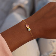 Heart Birthstone Infinity Bracelet