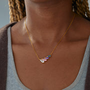 1-7 Kite Cut Birthstone Necklace