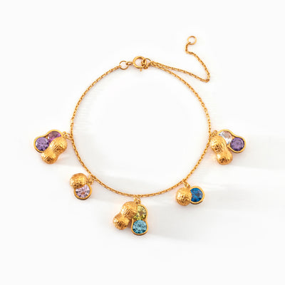 Nana's Nutty Squad 1-8 Birthstone Peanut Bracelet