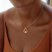 Waves In Heart Necklace